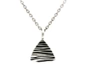 Titanium necklace featuring a natural print design
