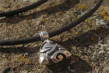 Tribal silver designer necklace