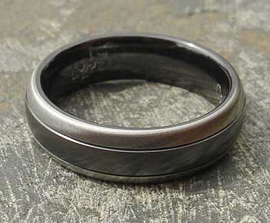 Two tone wedding ring for men