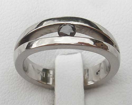 Unique Black Diamond Titanium Engagement Ring | UK!