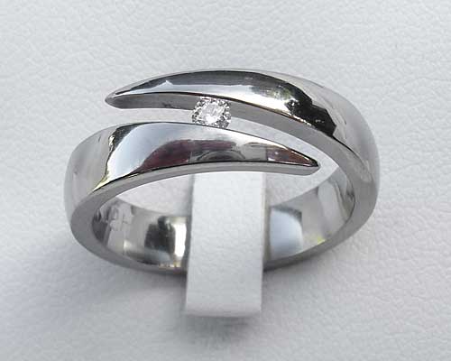 Unique Diamond Titanium Engagement Ring | LOVE2HAVE UK!