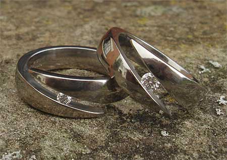 Unique diamond titanium engagement rings
