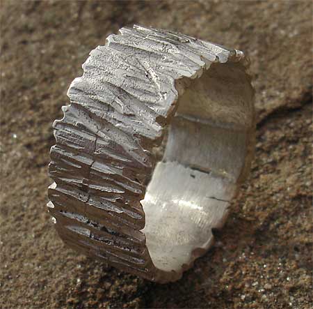 Unique handmade silver ring