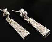 Unusual gold and silver Celtic earrings