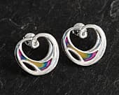 Unusual heart styled stud earrings