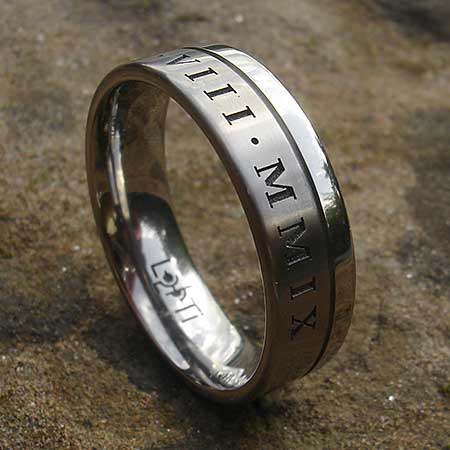 Roman numerals ring