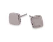 Organic titanium stud earrings with a softly textured finish