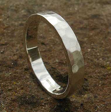 White gold designer wedding ring