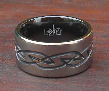 Wide Celtic ring for men