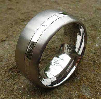 Wide plain wedding ring