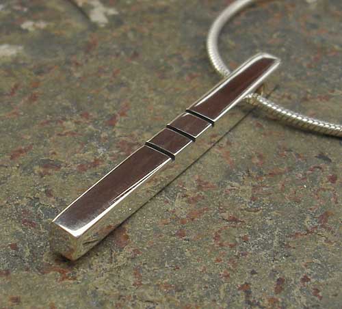 Womens contemporary silver necklace