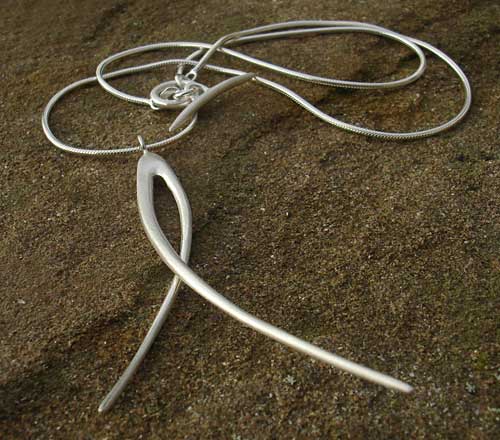 Womens handmade silver necklace