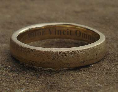 Handmade unusual gold wedding ring