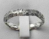 Womens textured silver ring