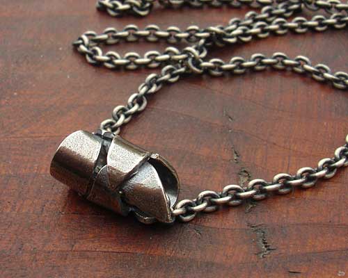 Womens Roman silver necklace