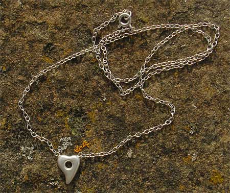Womens silver heart chain necklace