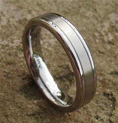 Womens two tone wedding ring