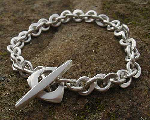 Womens unique silver chain bracelet
