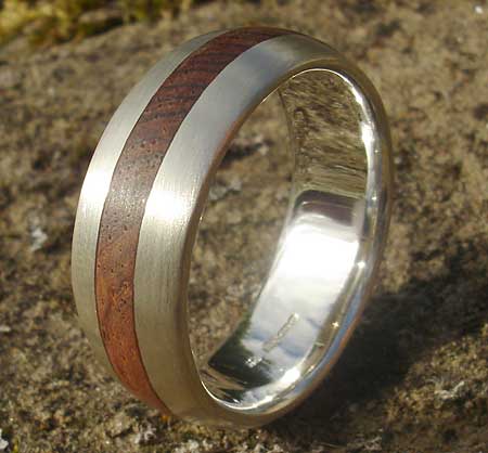 Wood inlay ring