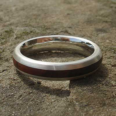 Wood wedding ring